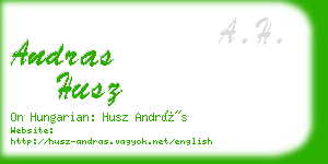 andras husz business card